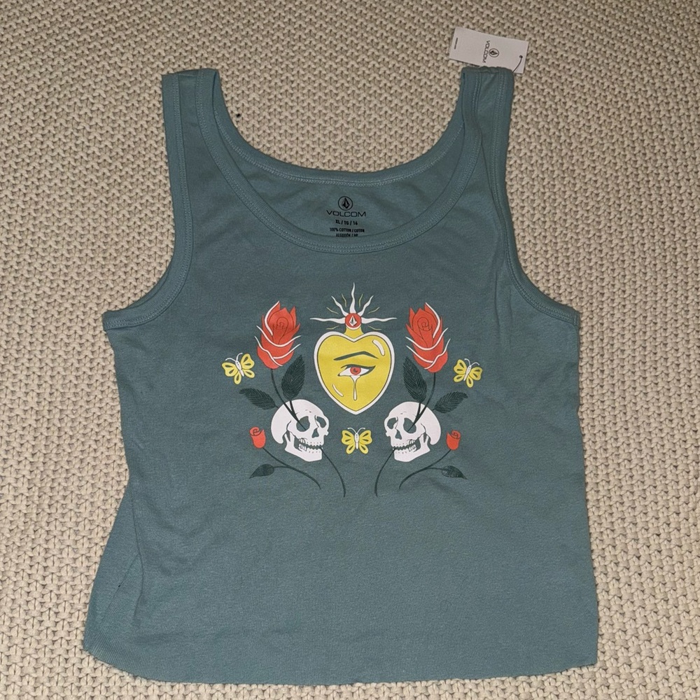NWT Volcom Women’s Blue Tank Top XL